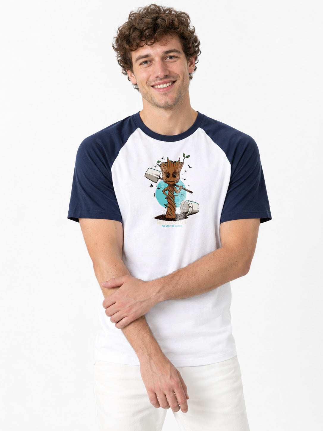Baseball-T-Shirt - Fruit of the Loom - Pflanzen Sie einen Baum