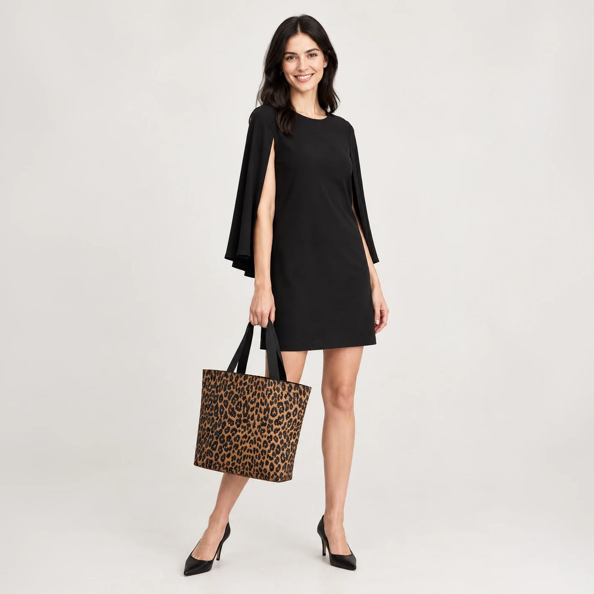 Sac cabas imprimé léopard 25 L en polyester recyclé