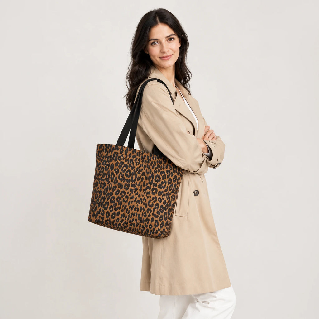 Sac cabas imprimé léopard 25 L en polyester recyclé