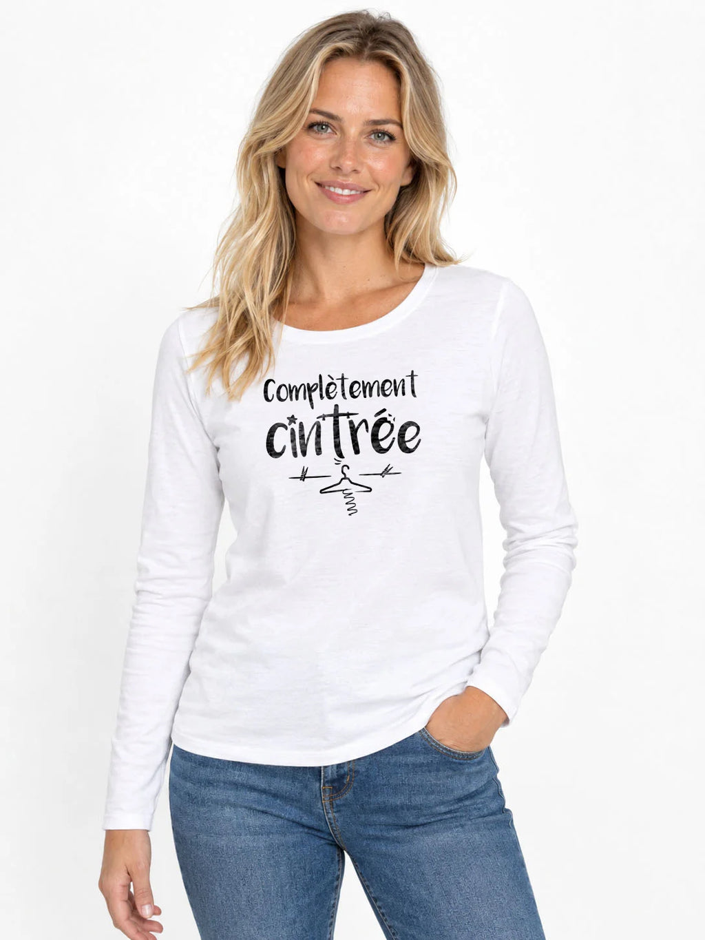 T-shirt LSL femme Complètement cintré