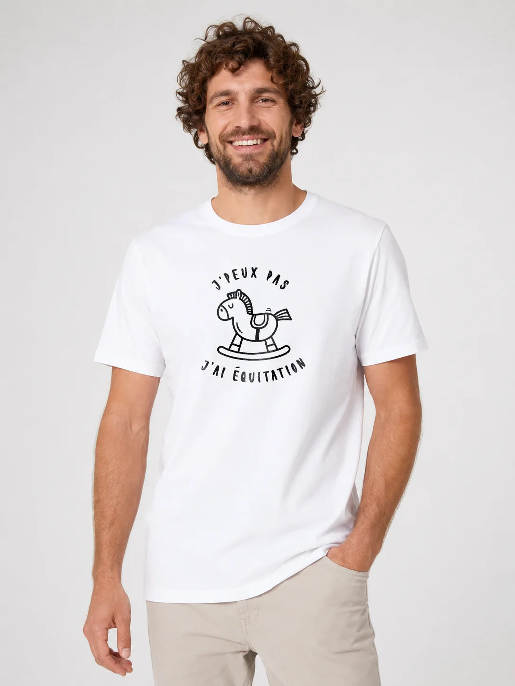 T-shirt original homme - J'peux pas j'ai équitation