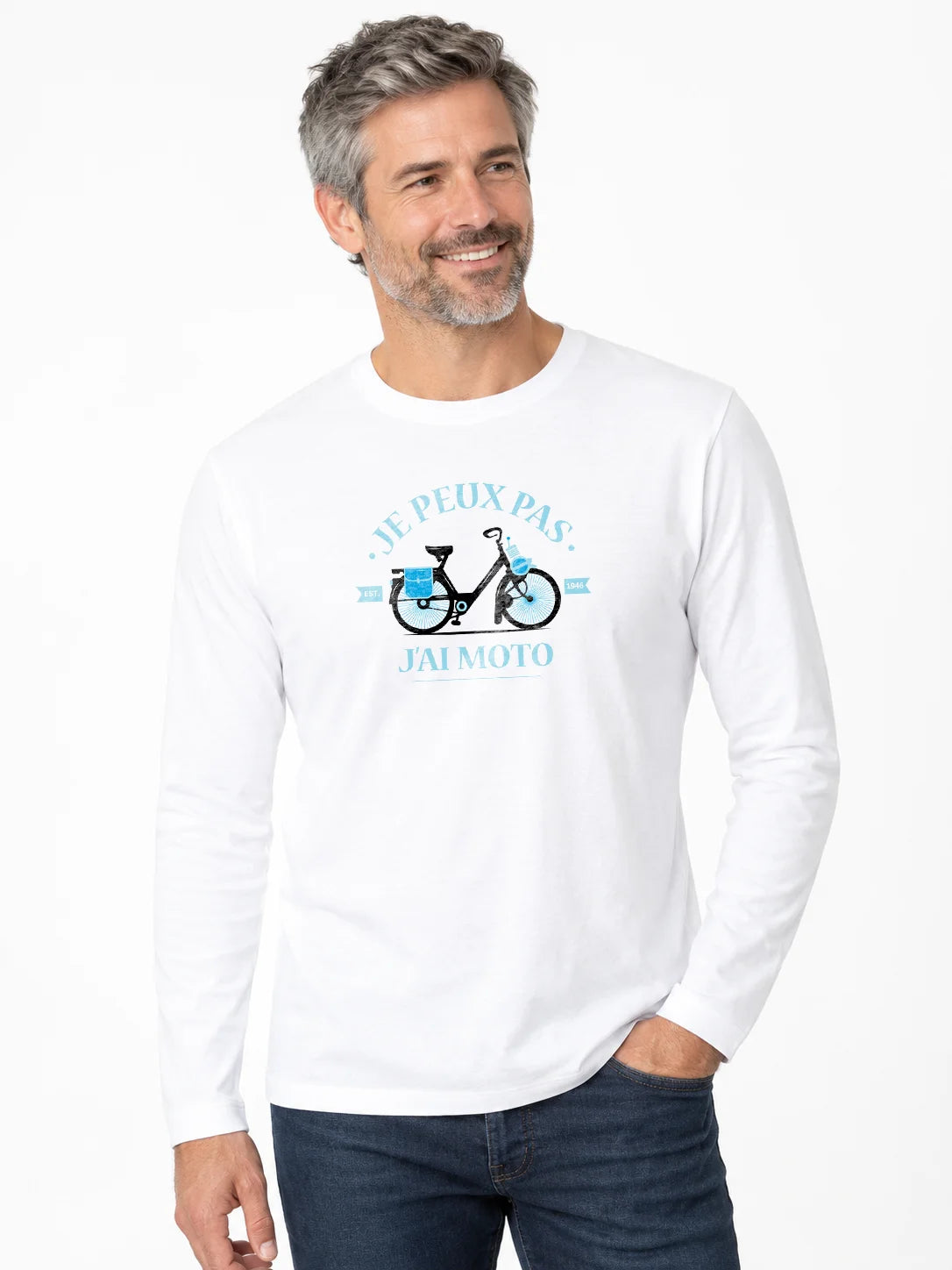 T-shirt original manches longues hommes - J'peux pas j'ai moto