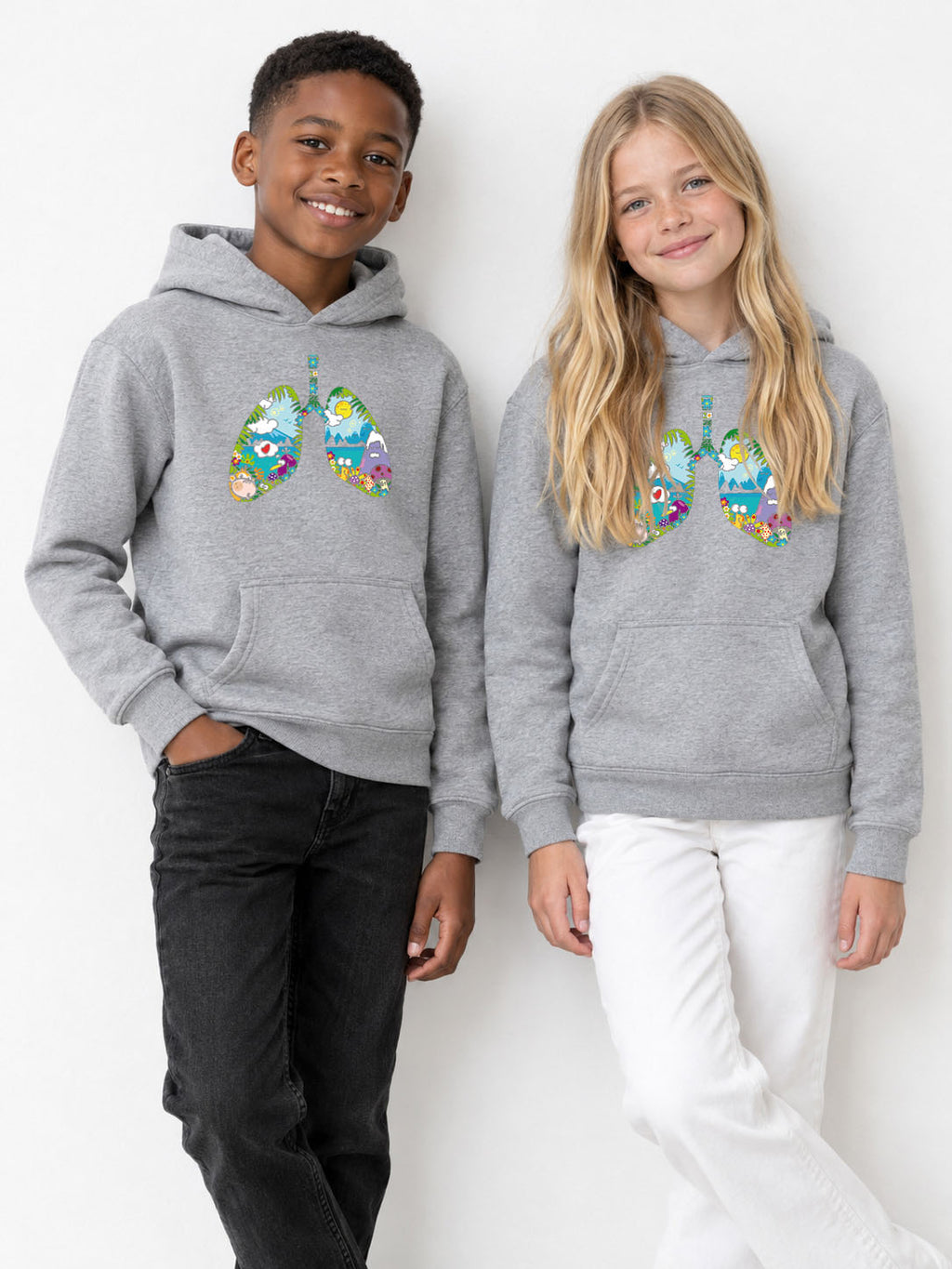 sweat capuche enfant happy lungs