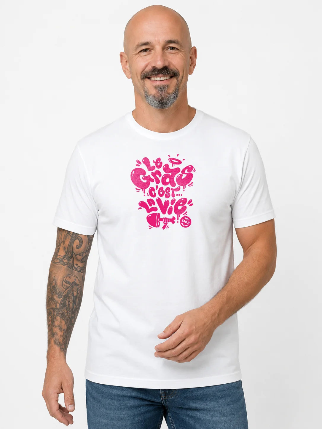 T-shirt original homme - Le gras c'est la vie