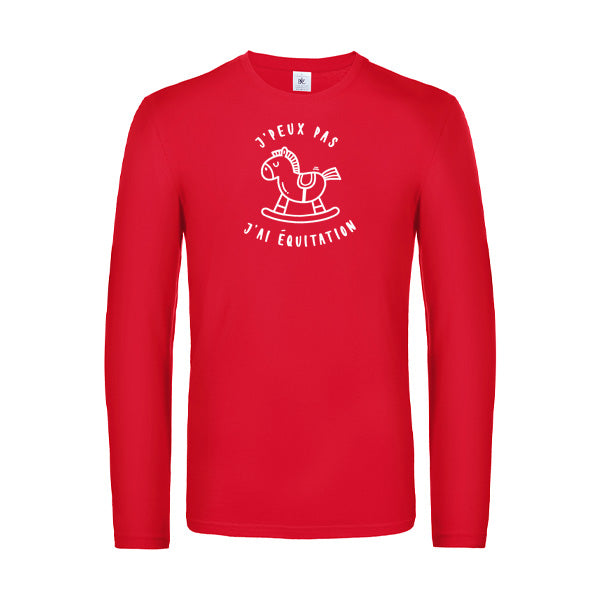 T-shirt original manches longues homme - J'peux pas j'ai équitation