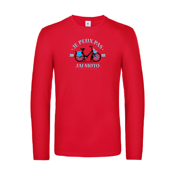 T-shirt original manches longues hommes - J'peux pas j'ai moto