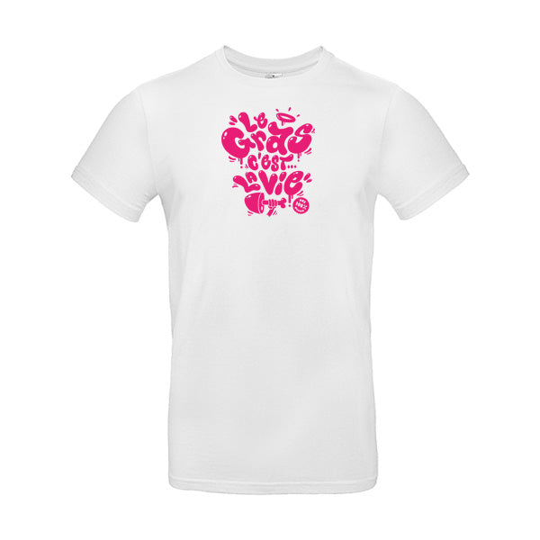 T-shirt original homme - Le gras c'est la vie