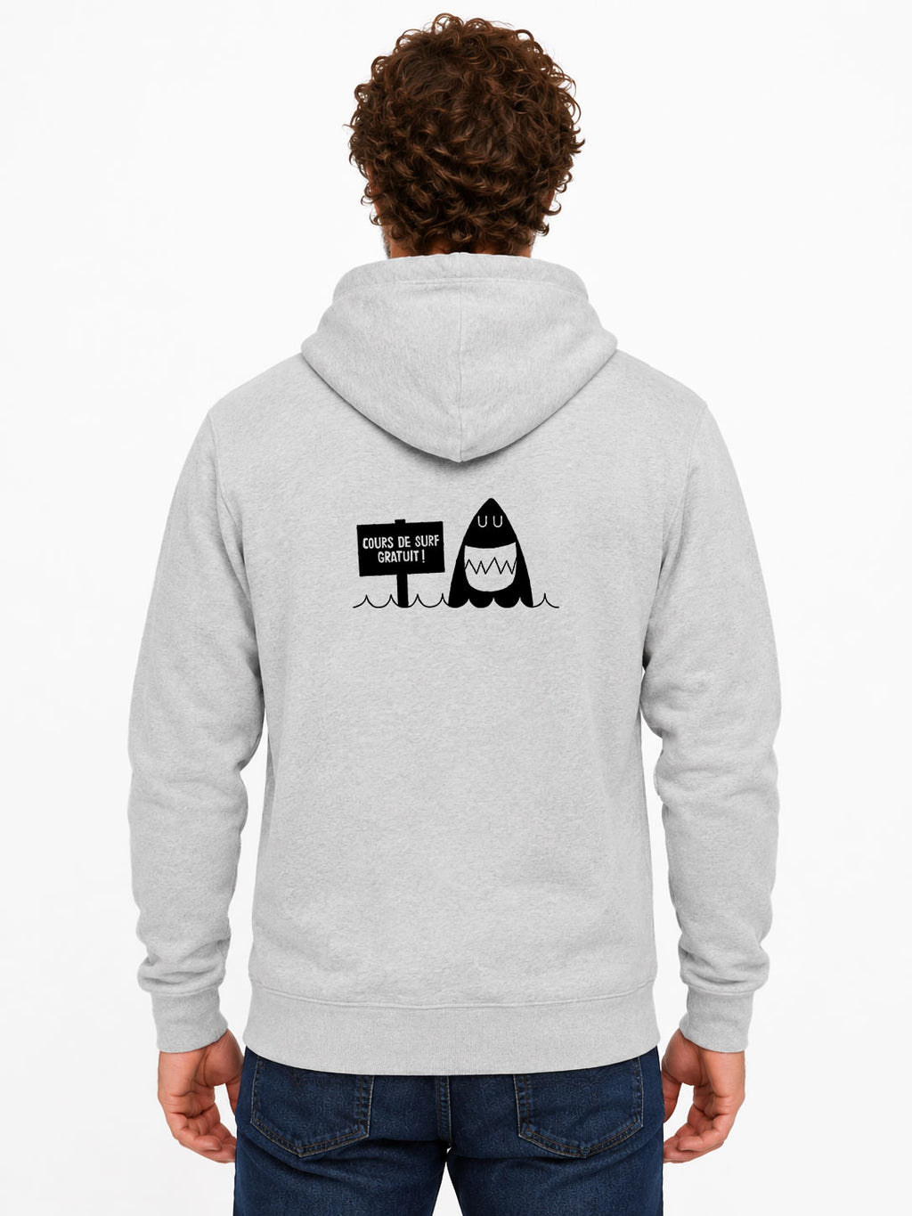 Cours de surf - sweat a capuche original -