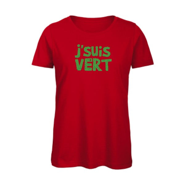 J-suis-vert- T-shirt original - t-shirt original femme Red