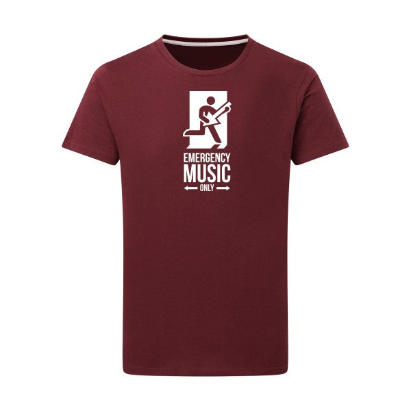 EMERGENCY Blanc -Flex Blanc sur T-shirt SG  Burgundy  2XL