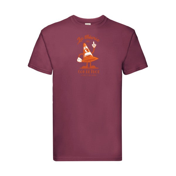 Théorie du con de plot Fruit of the loom 205 g/m² T-shirt/ bordeaux