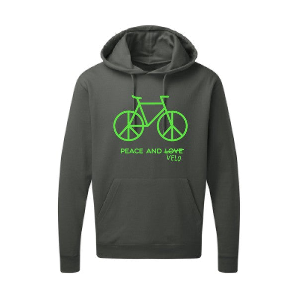 Peace and vélo Vert fluo SG - Hooded Sweatshirt Sweat capuche