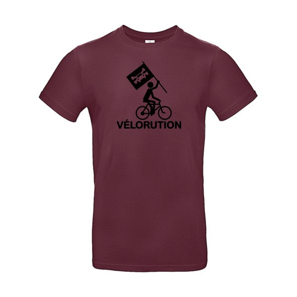 Vélorution Flex noir |E190 T-shirt|Burgundy||2XL