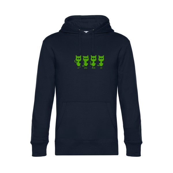 sweat à capuche homme original un deux trois cat