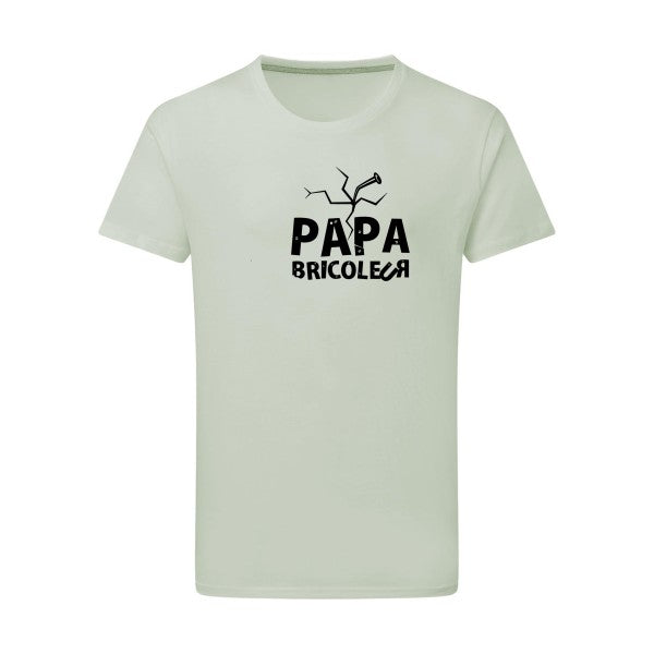 Papa bricoleur - Flex noir Tshirt original Pastel Macchiato  2XL