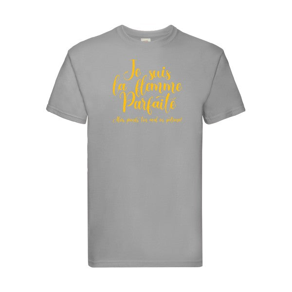 T-shirt|La flemme parfaite |flex jaune Or| Fruit of the loom 205 g 