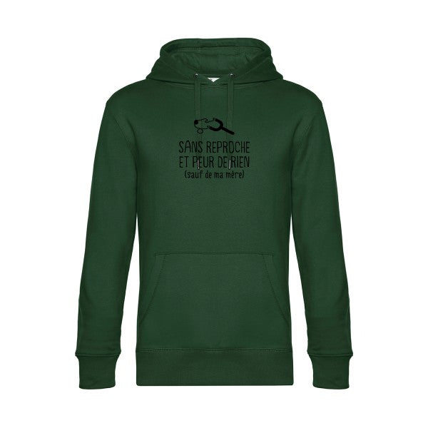 Sans-reproche sweat shirt original Bottle Green flex Noir impression Face