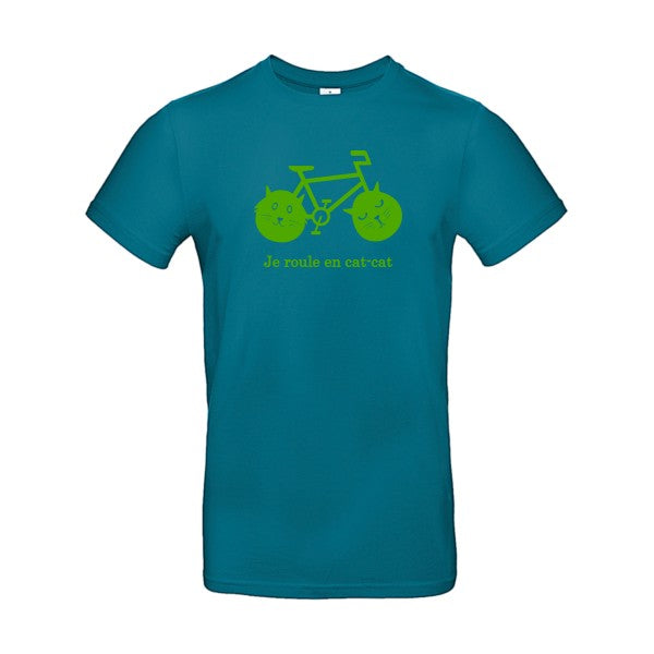 cat-cat bike flex Vert pomme B&C - E190 T-shirt|Diva Blue||2XL