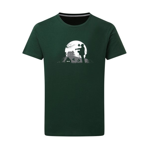 angry hitch -Flex Blanc sur T-shirt SG  Bottle Green  2XL