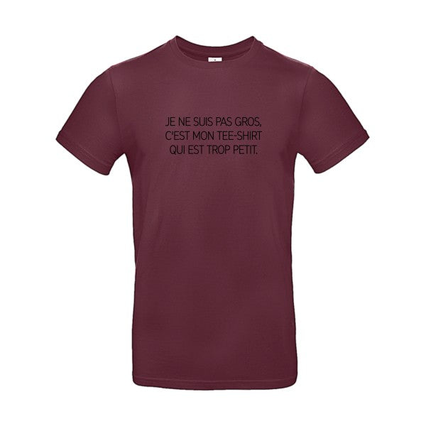 Je ne suis pas gros...Flex noir- T-shirt E190|Burgundy||2XL