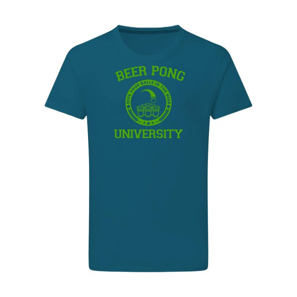 Beer Pong vert pomme -Flex vert pomme sur T-shirt SG  Petrol  2XL