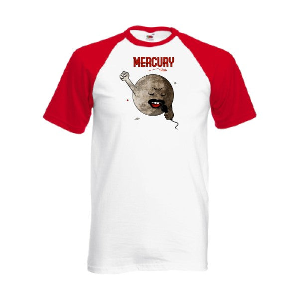 T-shirt fruit of the loom baseball  couleur White/Red