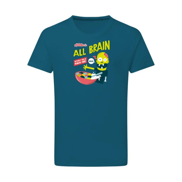 T-shirt homme All brain - T-shirt rigolo pour les cerveaux en ébullition Petrol 2XL