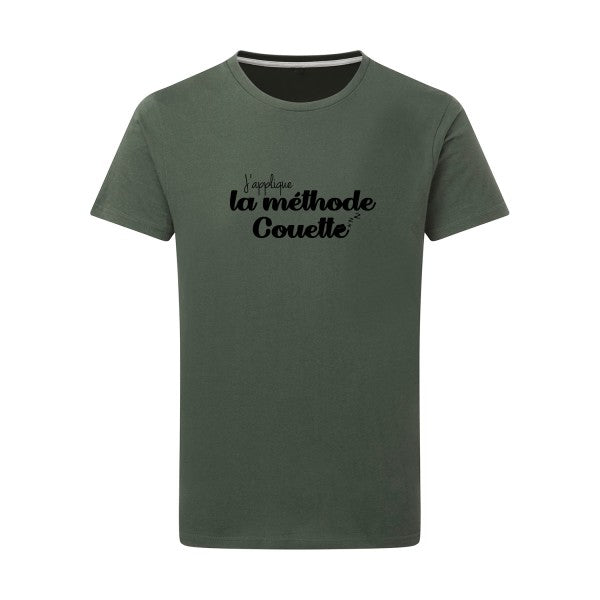 La méthode Couette noir -Flex noir sur T-shirt SG  Thyme  2XL