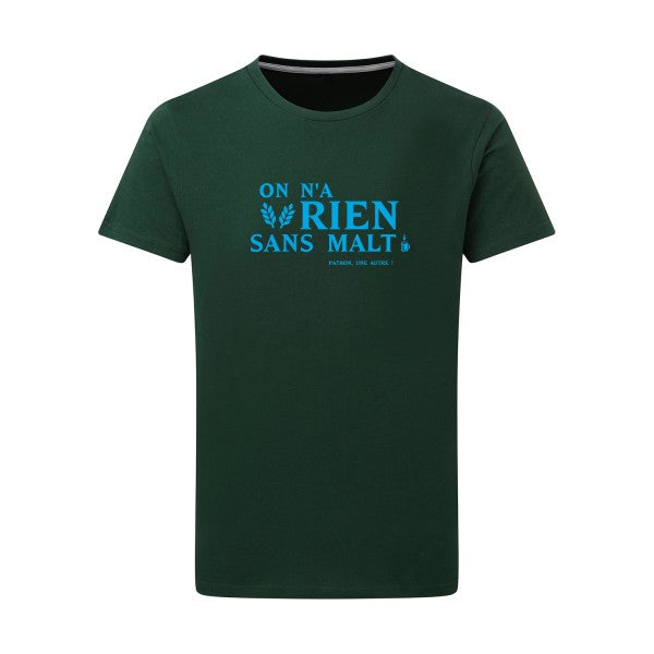 On n'a rien sans malt - Flex bleu clair Tshirt original Bottle Green  2XL