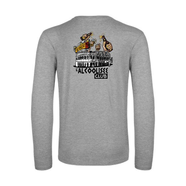 alcoolizee-t-shirt-manches-longues-original-humour -Sport Grey