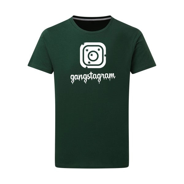 GANGSTAGRAM - Flex Blanc Tshirt original Bottle Green  2XL