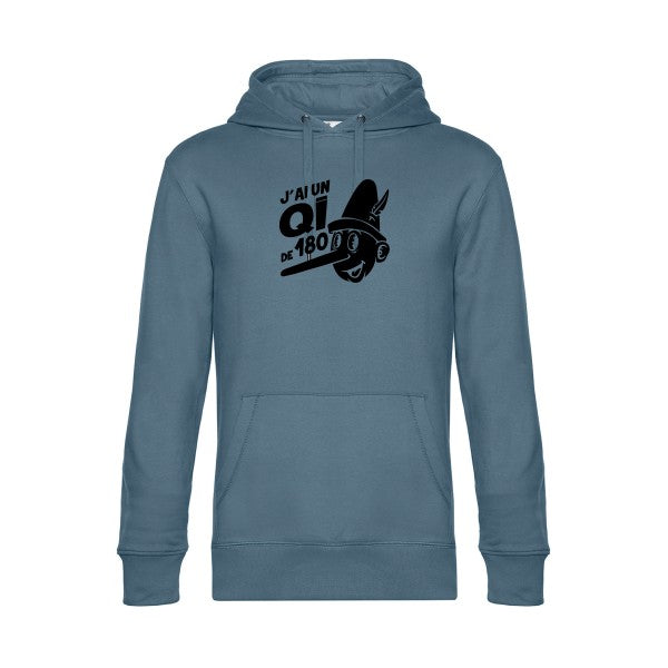 Quotient-intellectuel sweat shirt original nordic blue flex Noir impression Face