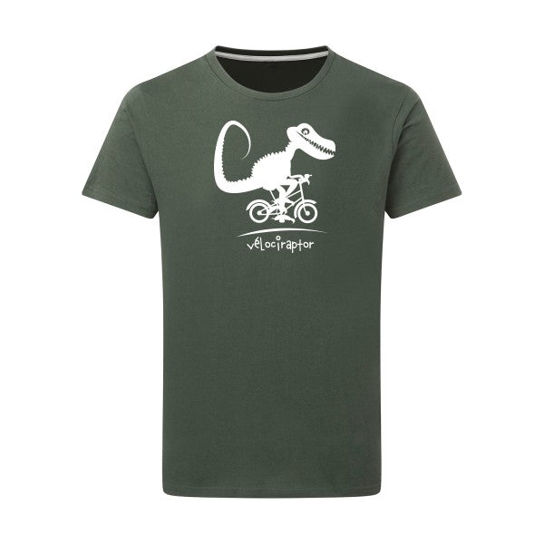 vélociraptor -Flex Blanc sur T-shirt SG  Thyme  2XL