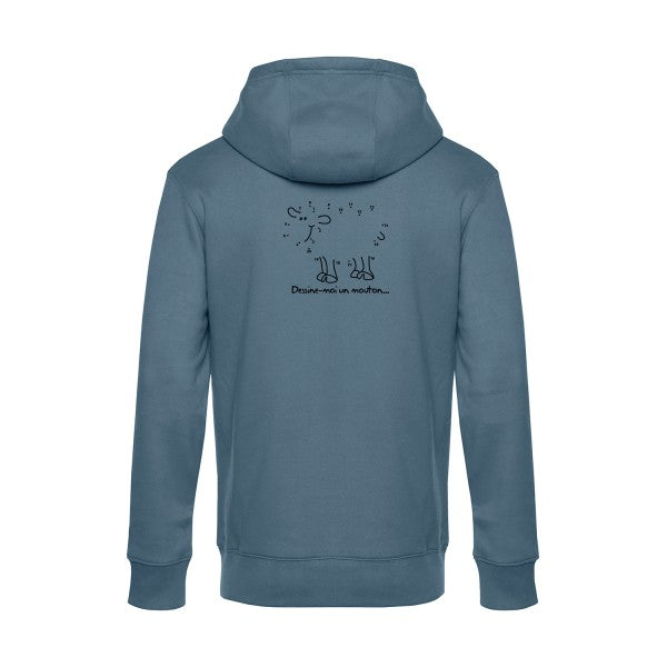Dessine-moi-un-mouton sweat shirt original nordic blue flex Noir impression Dos