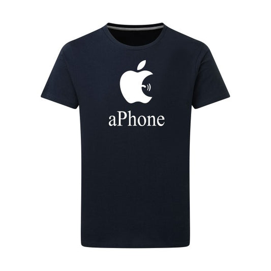 aPhone -Flex Blanc sur T-shirt SG  Navy  5XL