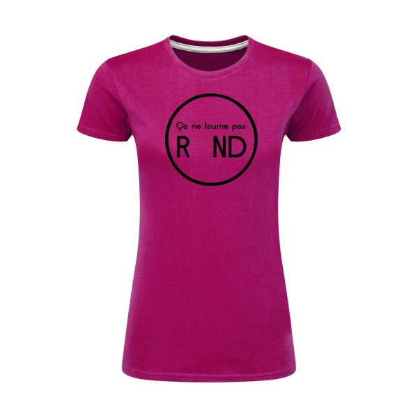 ça ne tourne pas rond !| Noir |T shirt original femme|SG