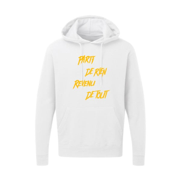 Parti de rien |Sweat  capuche humoristique jaune Or 