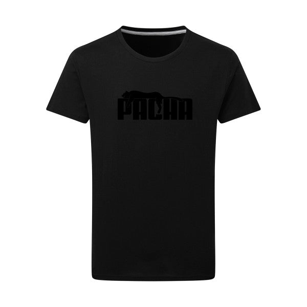 Pacha noir -Flex noir sur T-shirt SG  Dark Black  4XL