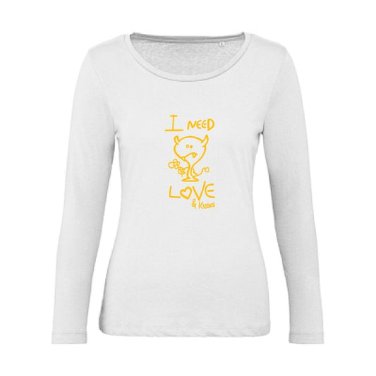 LOVER jaune Or |   T shirt manches longues femme|100% bio