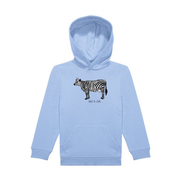 sweat capuche enfant Bleu Ciel drole-de-zebre