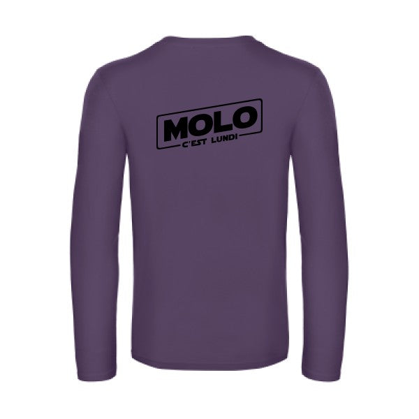 molo c est lundi - t shirt- manches- longues- original- humour- Urban Purple impression Dos