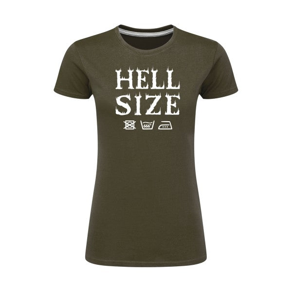 HELL SIZE ! Blanc |T shirt original femme|SG