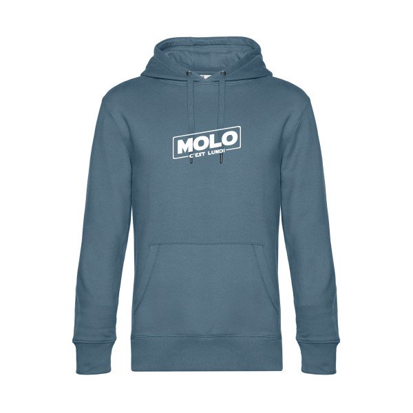 Molo-c-est-lundi sweat shirt original nordic blue flex Blanc impression Face