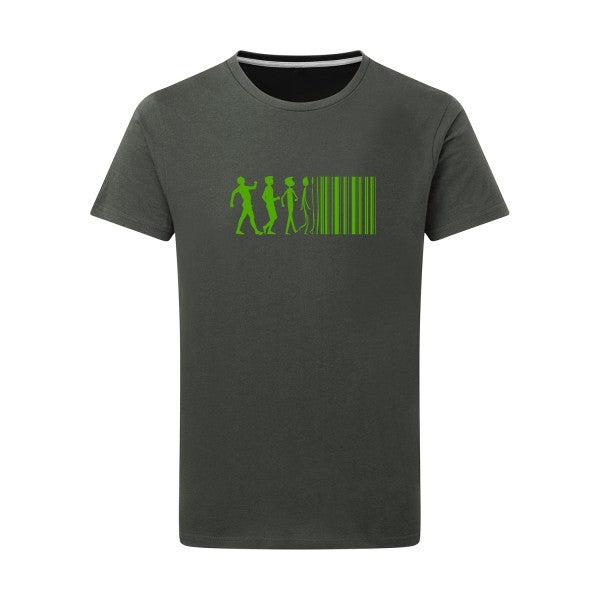 code barre vert pomme -Flex vert pomme sur T-shirt SG  Charcoal  5XL