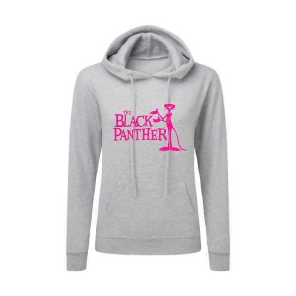 The black panther Rose Fluo |Sweat original à capuche Femme