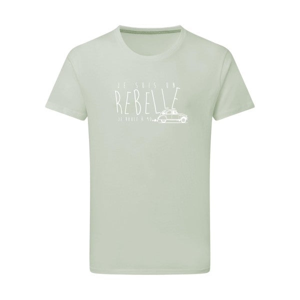 je suis un rebelle - Flex Blanc Tshirt original Pastel Macchiato  2XL