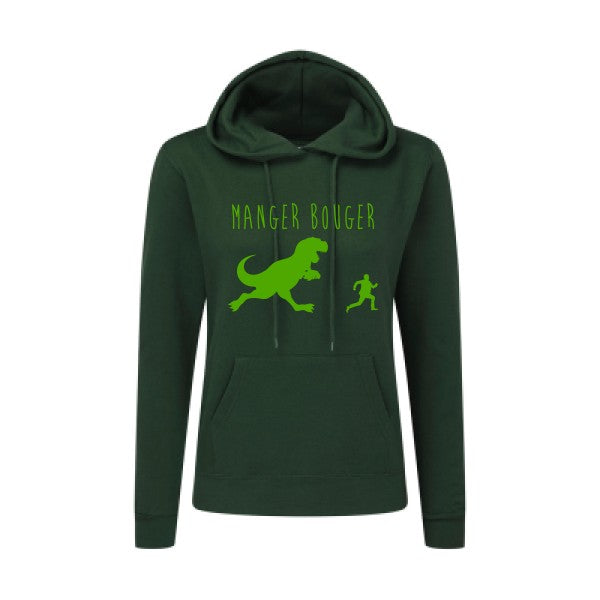 MANGER BOUGER Vert pomme |Sweat original à capuche Femme