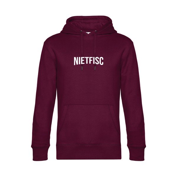 NIETFISC sweat shirt original Burgundy flex Blanc impression Face