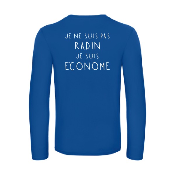 picsou - t shirt- manches- longues- original- humour- Royal Blue impression Dos