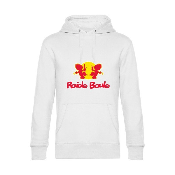 RaideBoule- Sweat à capuche original White - RueDuTeeshirt
